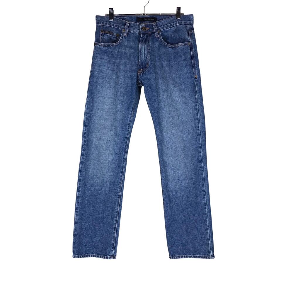 Calvin Klein Jeans Men’s 31 Blue Medium Wash Straight Leg 100% Cotton Denim
